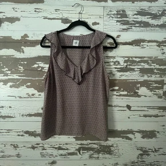 CAbi Stellar Ruffled Sleeveless Blouse Tank Top - Picture 2 of 4